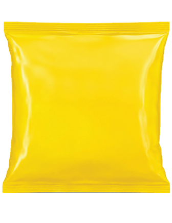 A blank yellow retail bag shown to symbolize the competition