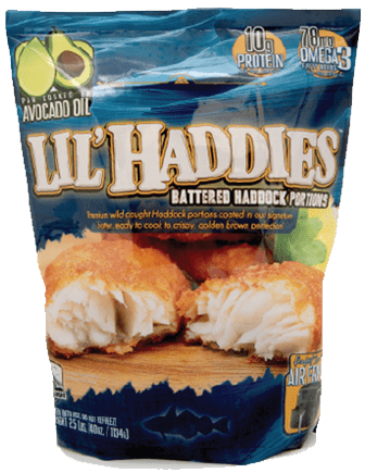 Lil' Haddies Battered Haddock Portions Retail Bag
